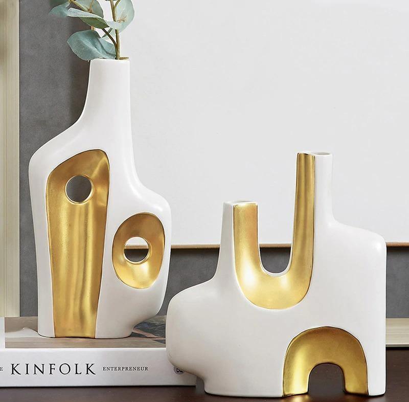 Egon Gold Abstract Vases