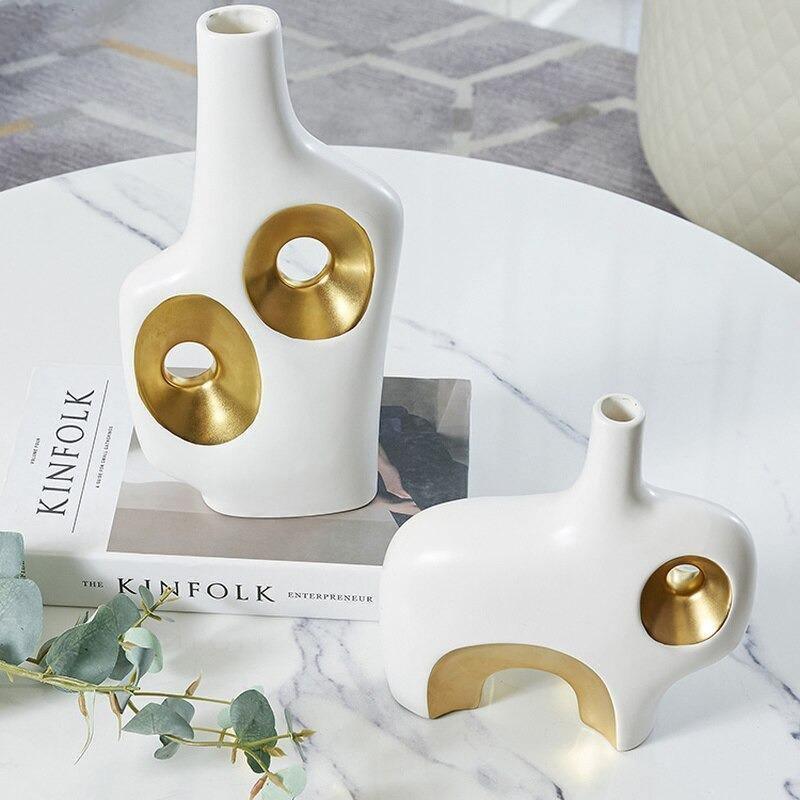 Egon Gold Abstract Vases