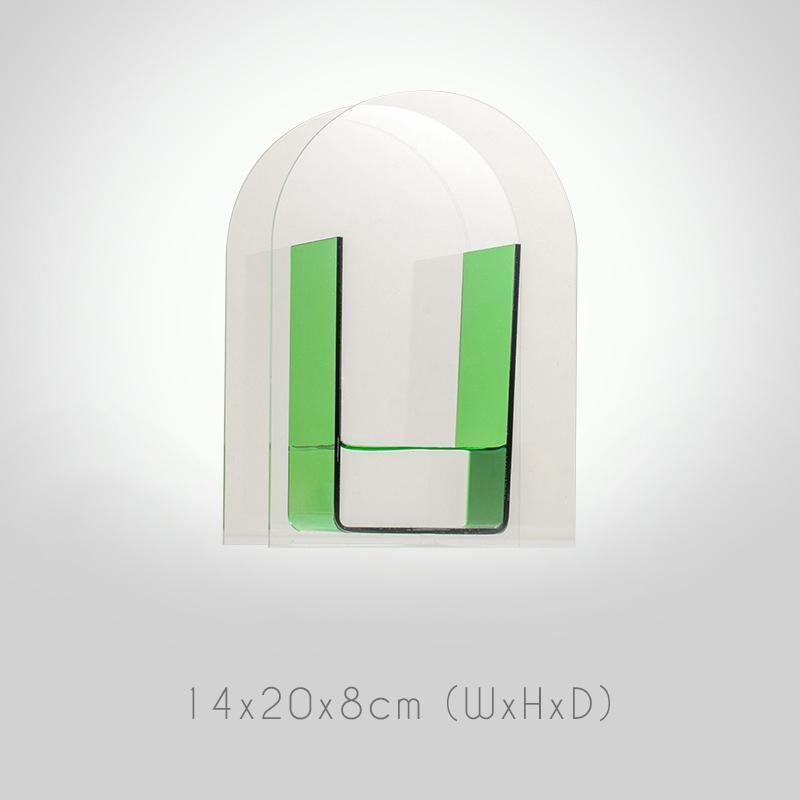 Vibrant Acrylic Geometric Floral Vase