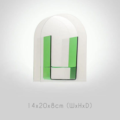 Vibrant Acrylic Geometric Floral Vase