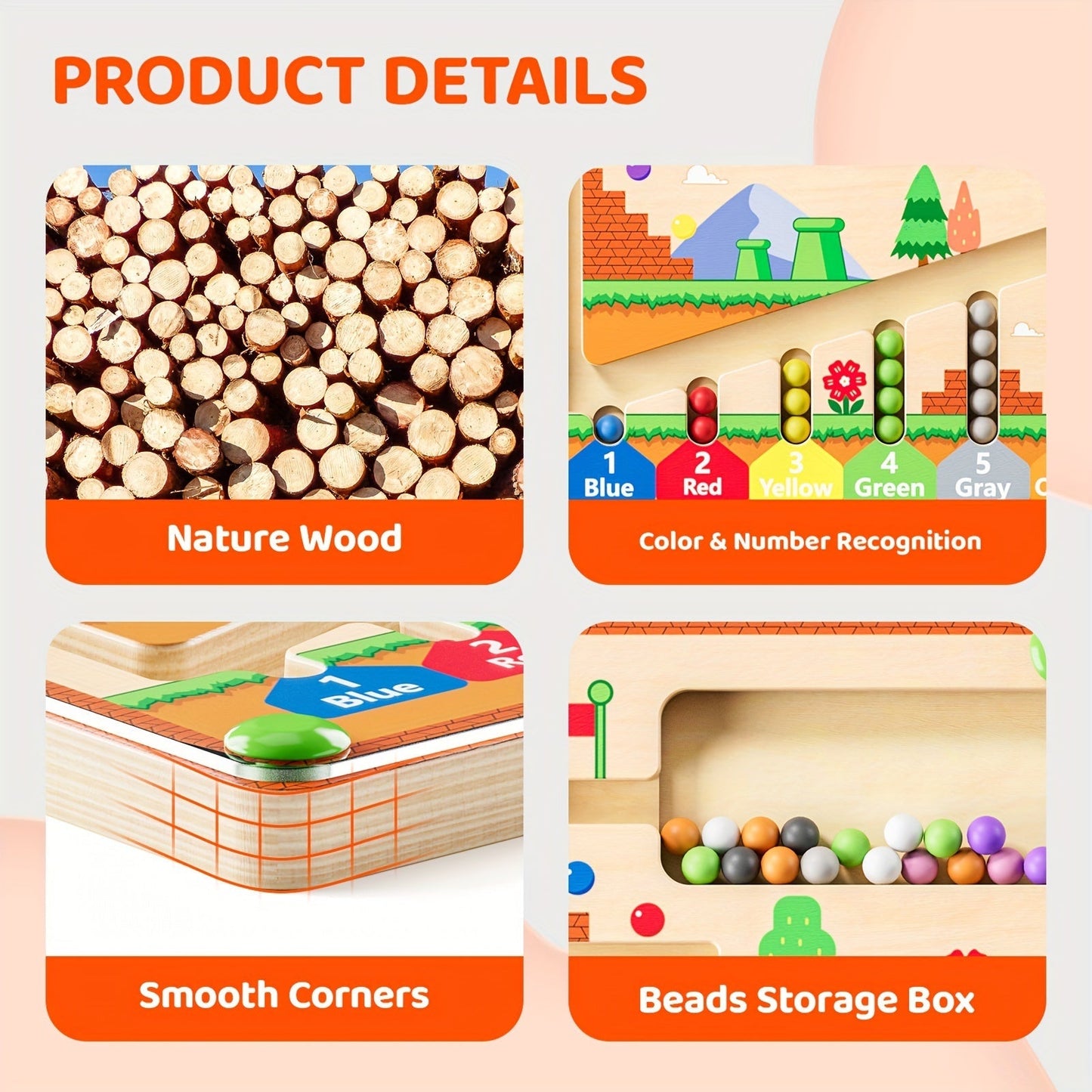 MindfulMaze™ - Wooden Magnetic Maze Board