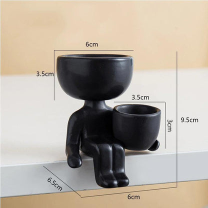 Petite Person Clay Succulent Planter