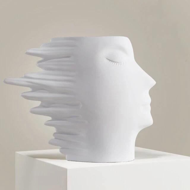 Windswept Faces Vase