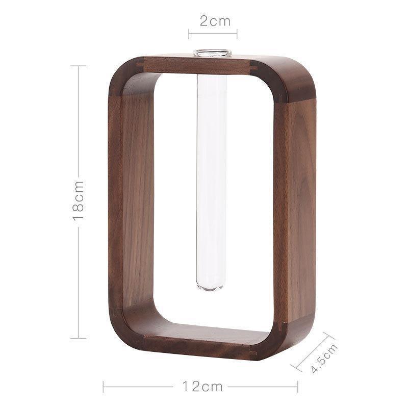 Wood + Glass Plant Vase