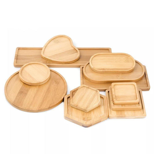 Bamboo Planter Saucer Trays