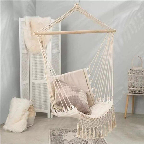 Boho Bliss - Handcrafted Macrame Hanging Hammock