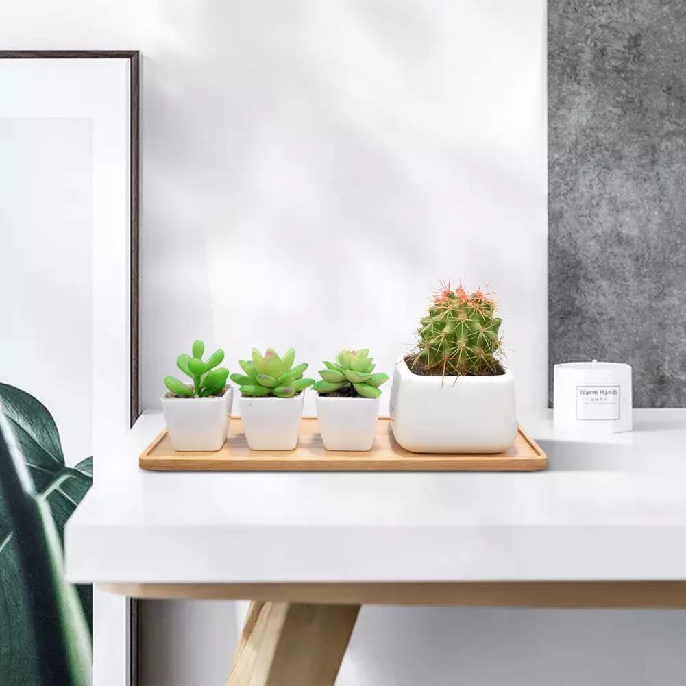 Bamboo Planter Saucer Trays