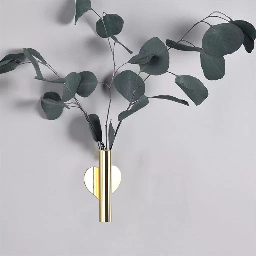 Sleek Metal Tube Vase