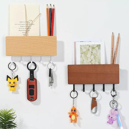 Wooden Key Hanger Wall Rack