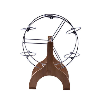 Wooden Carousel with Ceramic Succulent Planters