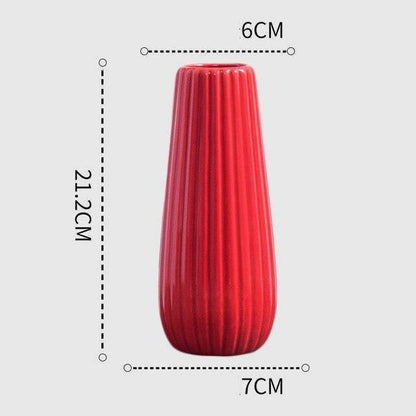 Scarlet Elegance Curve Vase