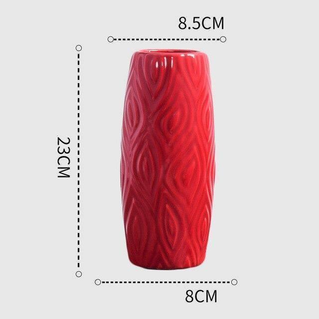 Scarlet Elegance Curve Vase