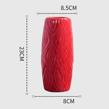 Scarlet Elegance Curve Vase