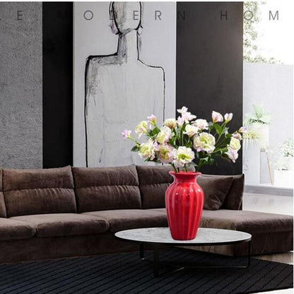 Scarlet Elegance Curve Vase