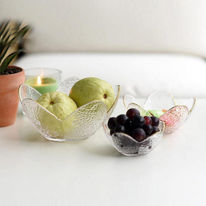 Glass Flower Petal Bowls