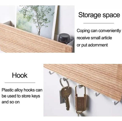 Wooden Key Hanger Wall Rack