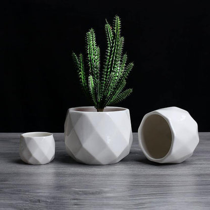 Diamond Ceramic Succulent Pots