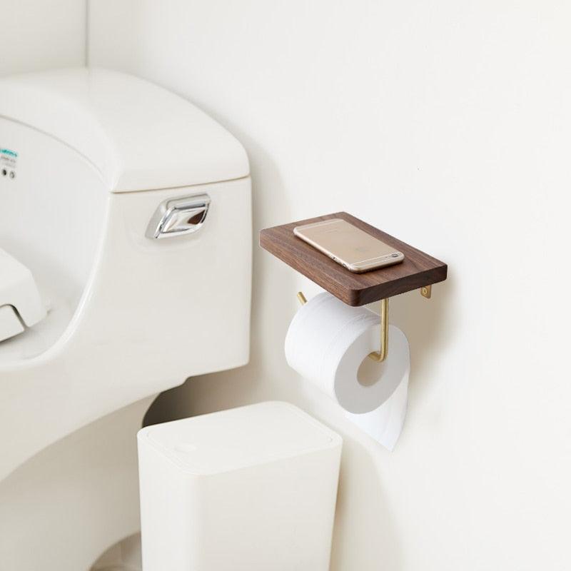 Versatile Wooden Toilet Roll Organizer