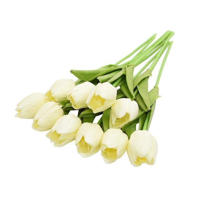 10-Piece Fake Tulips Silk Flowers
