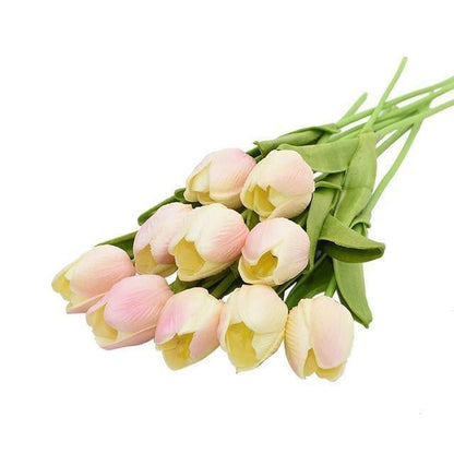 10-Piece Fake Tulips Silk Flowers