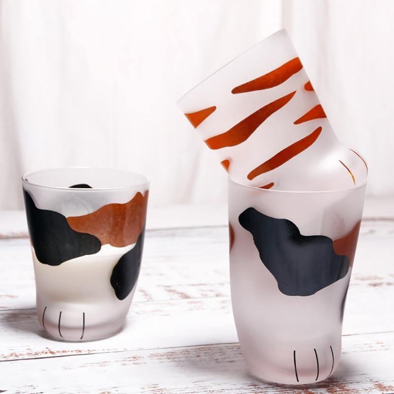 Feline Paw Glass Cups