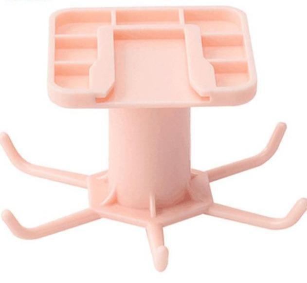 Under-Counter Rotating Kitchen Utensil Storage 6-Hook Organizer