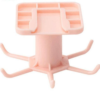 Under-Counter Rotating Kitchen Utensil Storage 6-Hook Organizer