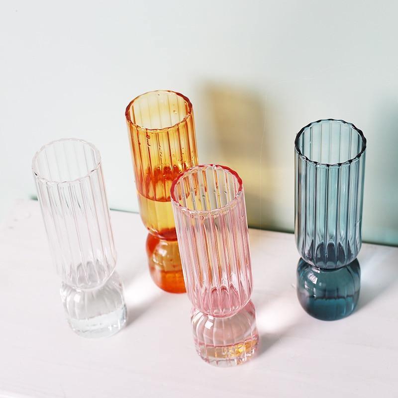 Inverted Colorful Glass Vase