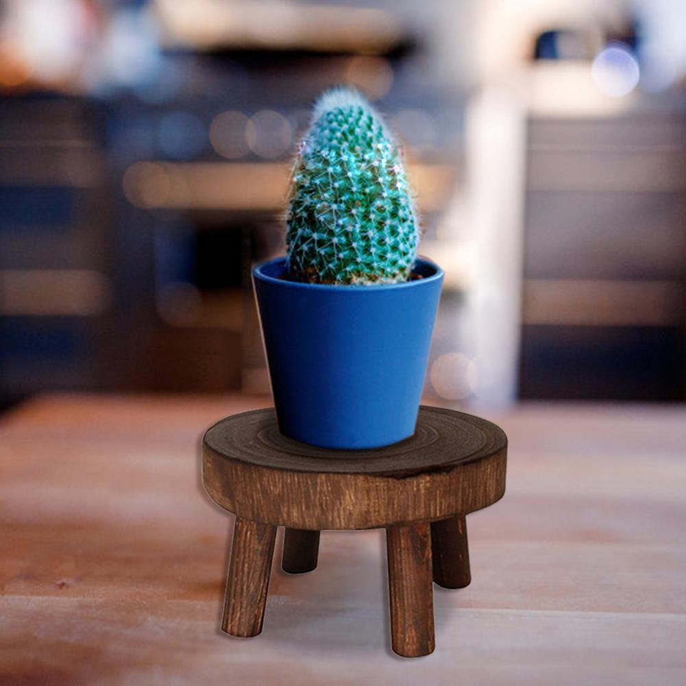 Wooden Plant Holder Seat