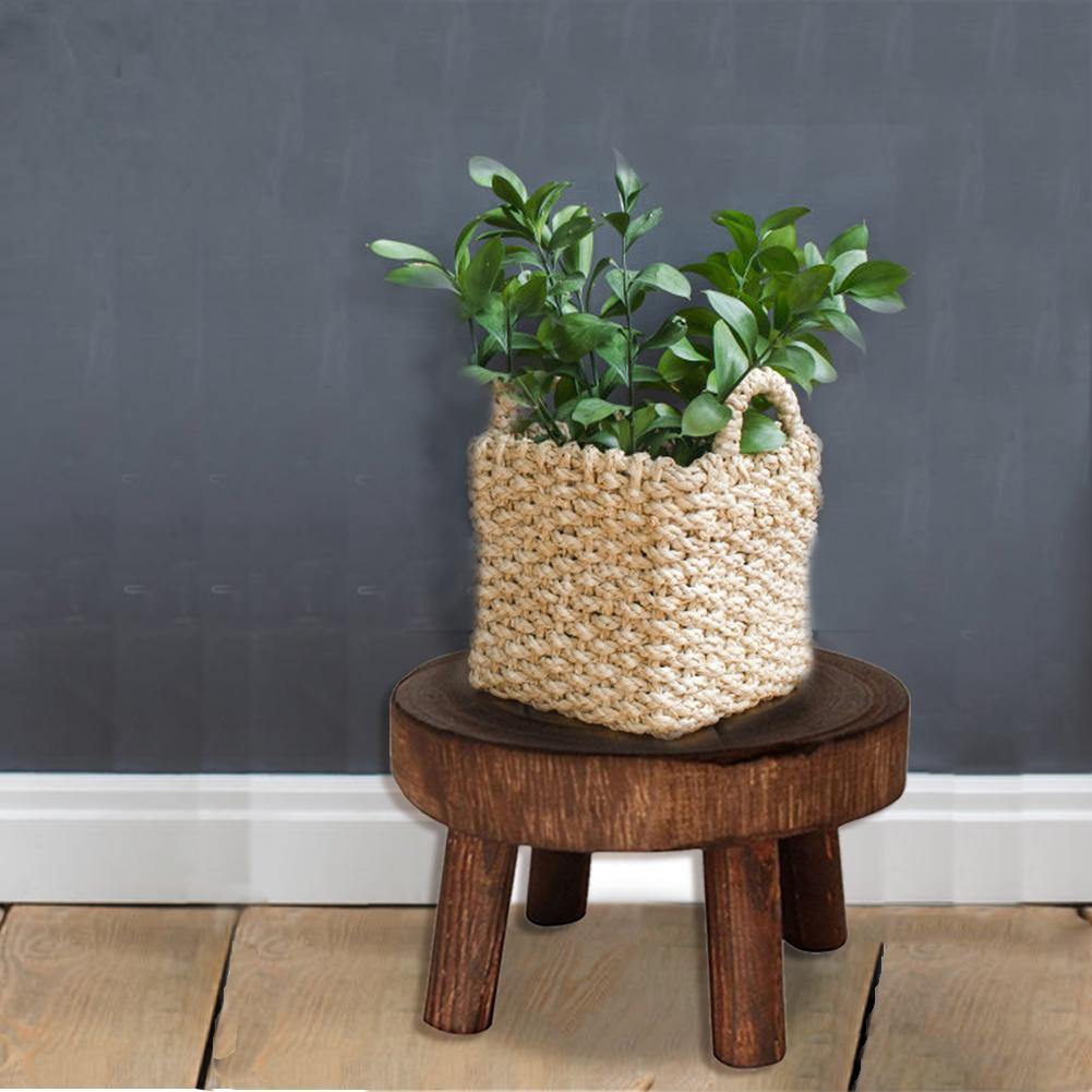Wooden Plant Holder Seat