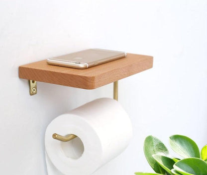 Versatile Wooden Toilet Roll Organizer