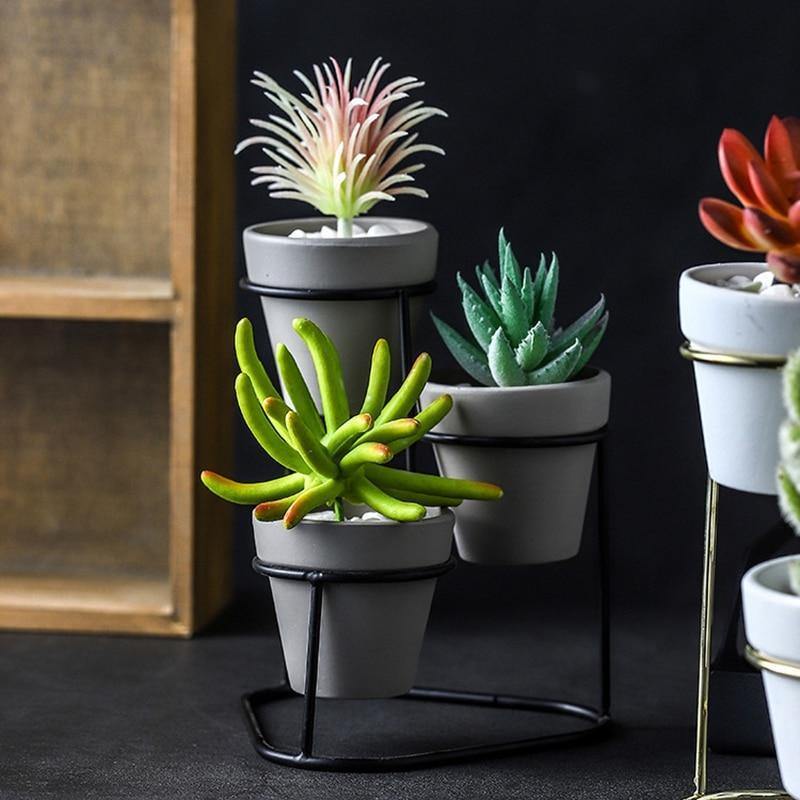 Ceramic Planters with Stand