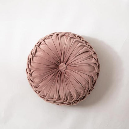 Plush Frill Circular Cushion Toss Pillow