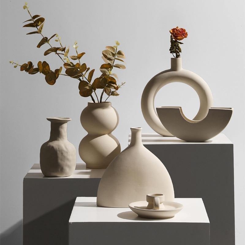 SereneStone™ - Contemporary Ceramic Vase Set