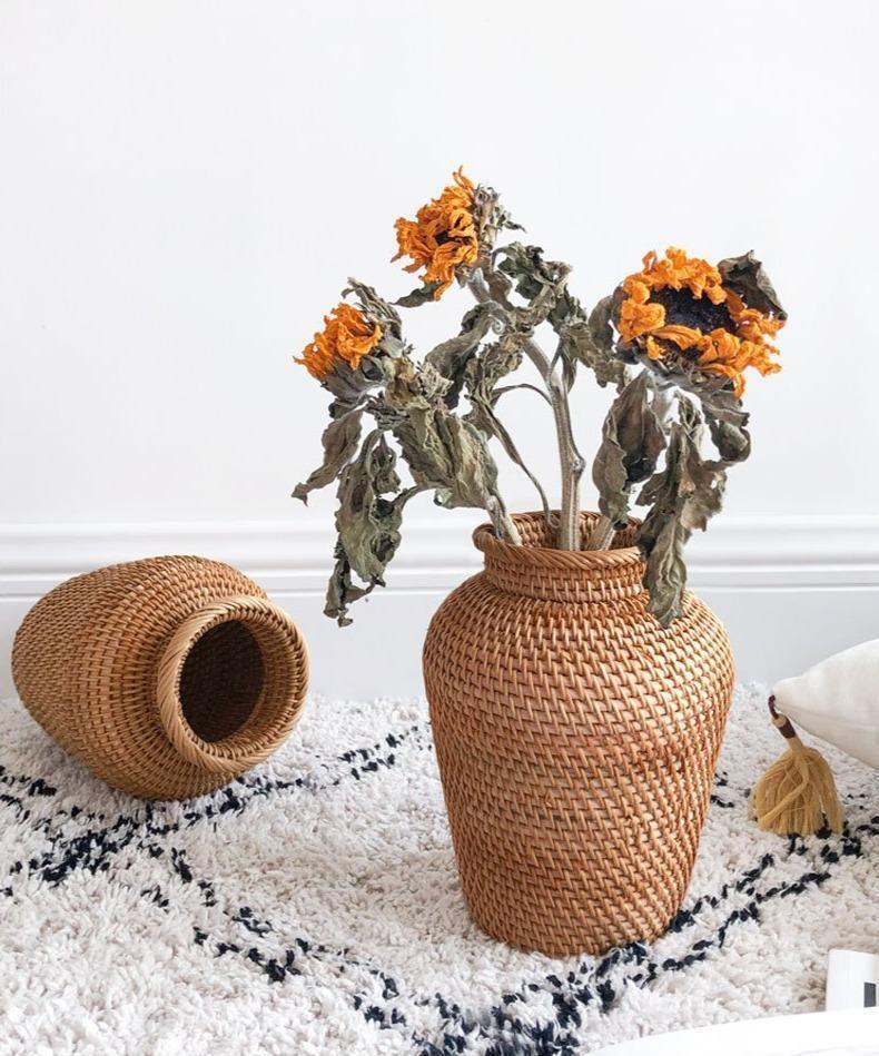 Ella Rattan Vase