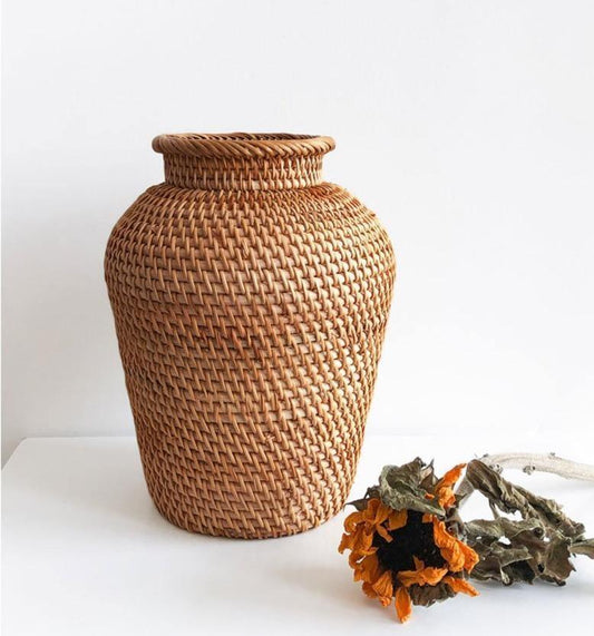 Ella Rattan Vase