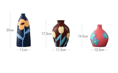 Colorful Ceramic Flower Vases