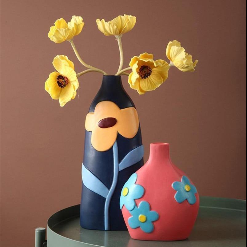 Colorful Ceramic Flower Vases