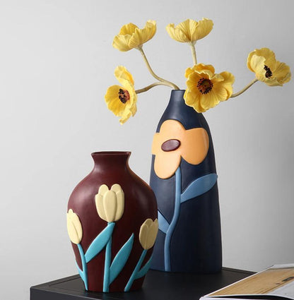 Colorful Ceramic Flower Vases