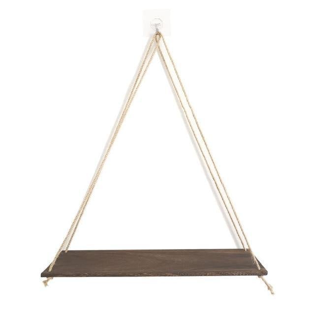 Wooden Rope Swing Wall-Mounted Rack