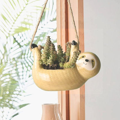 Lazy Ceramic Hanging Succulent Planter