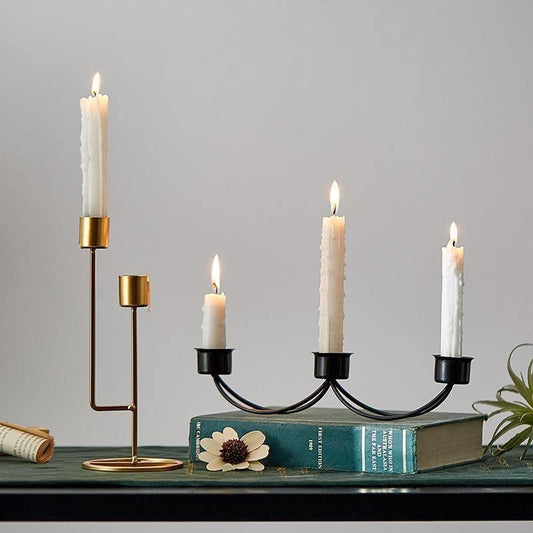 Mondrian Metal Taper Candle Holders and Candelabras