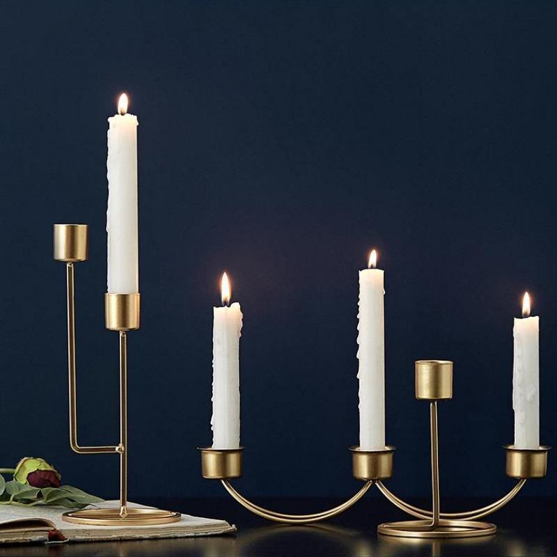 Mondrian Metal Taper Candle Holders and Candelabras