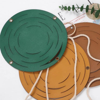 Plant Hanger made with Vegan Leather and Rope