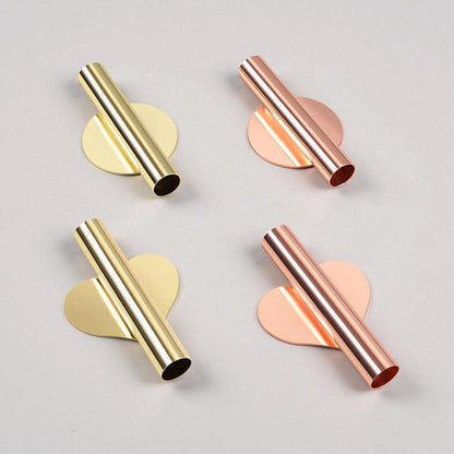 Sleek Metal Tube Vase