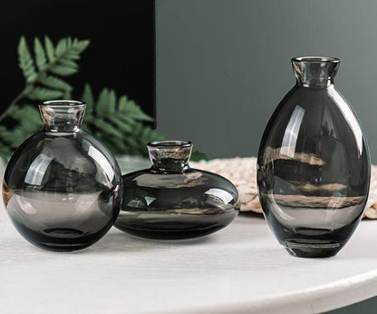 Rousseau Glass Vase Trio