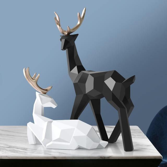 Reindeer Legends Sculpture Duo