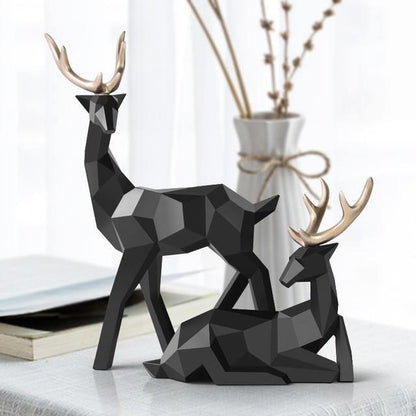 Reindeer Legends Sculpture Duo