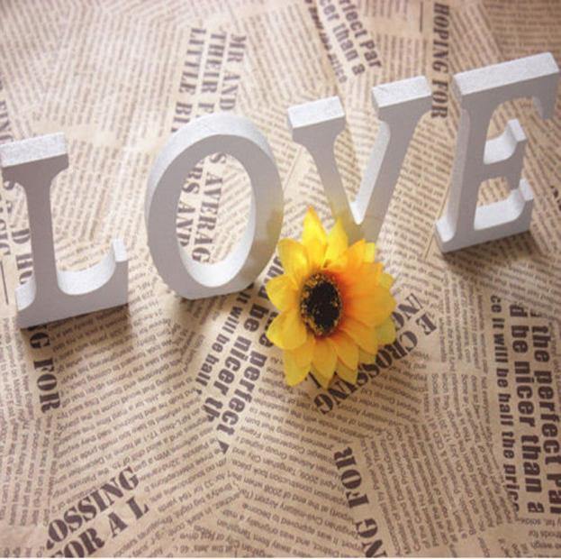 White Standing Mountable Wood Letter