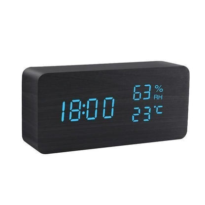 Wooden Block LED Alarm Clock
